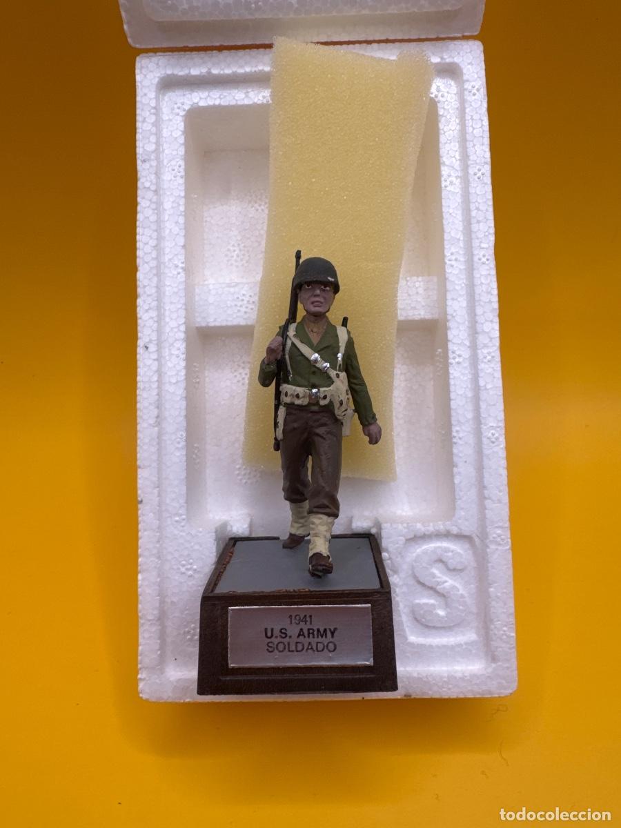 Juguetes antiguos: Soldado de Plomo -desfile soldado us army- Marca Soldat - con Caja Original