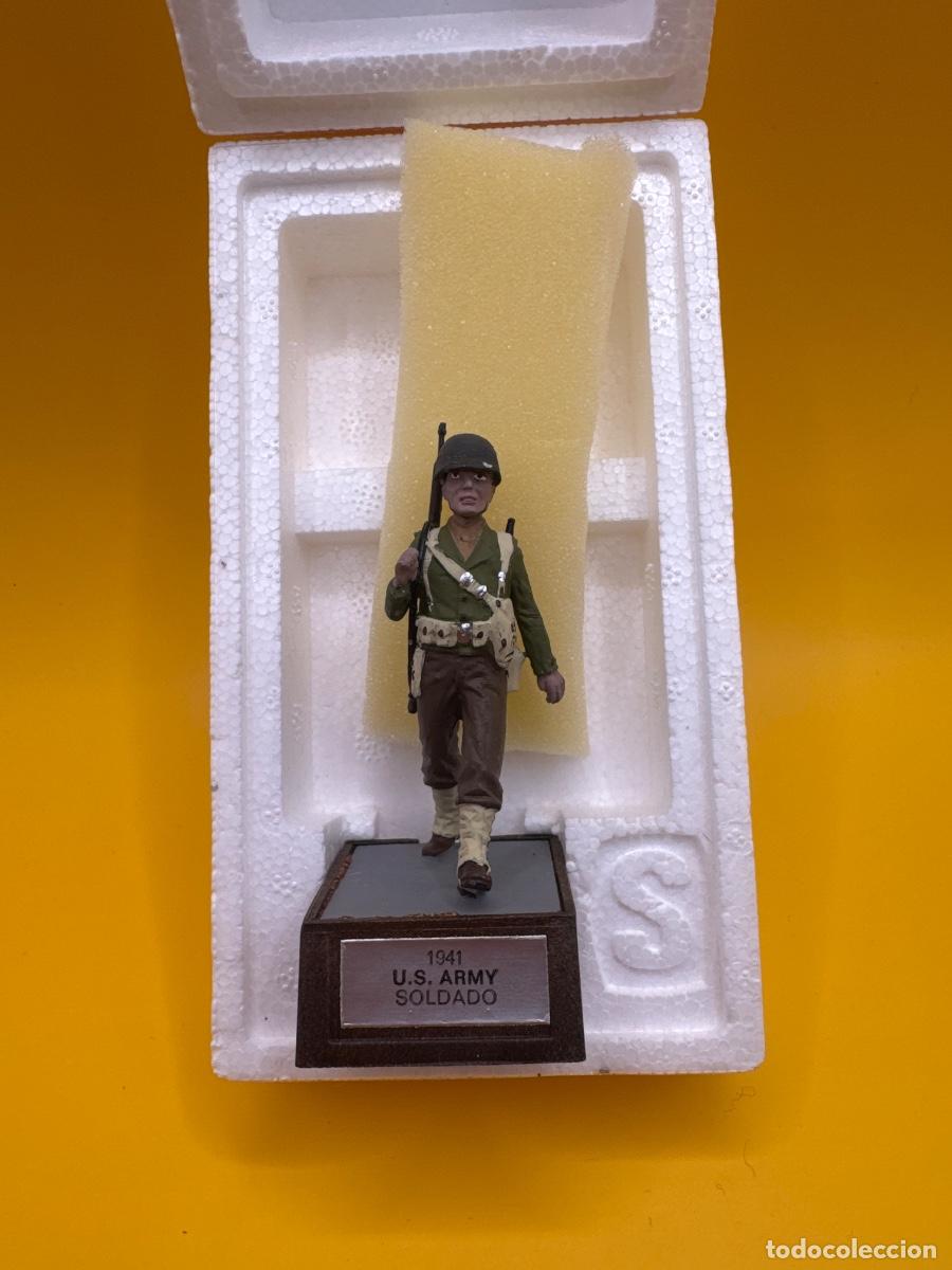 Juguetes antiguos: Soldado de Plomo -desfile soldado us army- Marca Soldat - con Caja Original