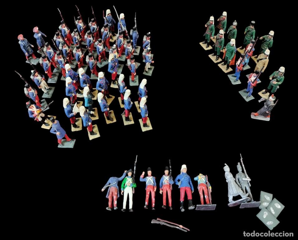 Juguetes antiguos: LOTE SOLDADOS DE PLOMO (63). INFANTER&Iacute;A NAPOLE&Oacute;NICA Y COLONIAL FRANCESA. 6,5 CM. ESPA&Ntilde;A. C1980-1990