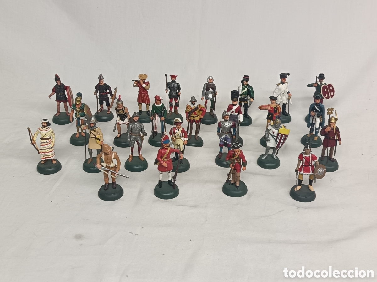 Juguetes antiguos: LOTE DE 26 SOLDADITOS DE PLOMO , ALMIRALL PALOU, GUERREROS DEL MUNDO
