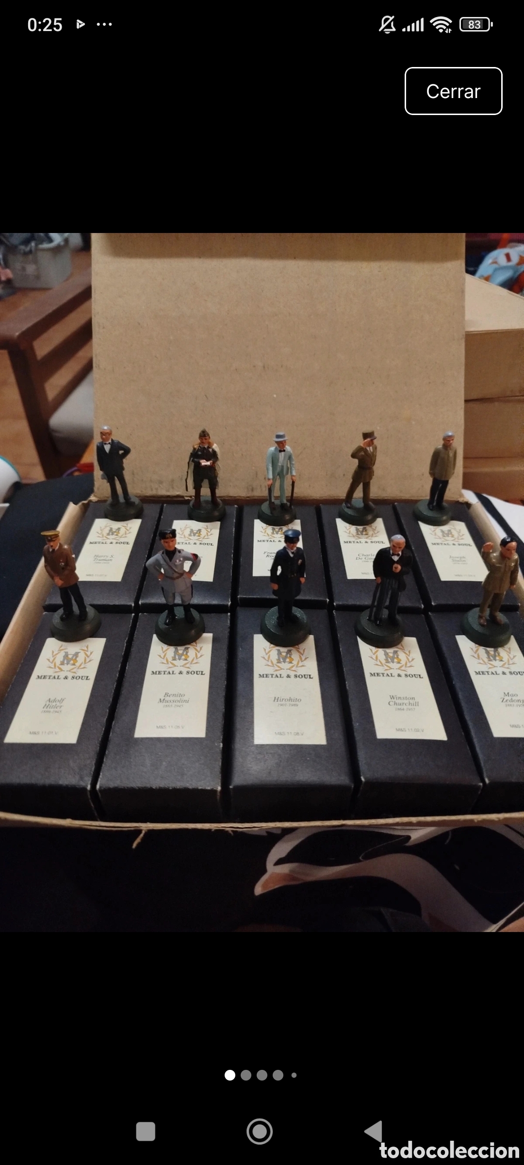 Juguetes antiguos: colecci&oacute;n de figuras hist&oacute;ricas de plomo centrada en los principales dirigentes y mandatarios de la