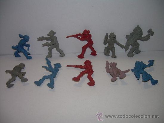 Juguetes antiguos: ANTIGUoS VAQUEROS DE PLASTICO - Foto 1