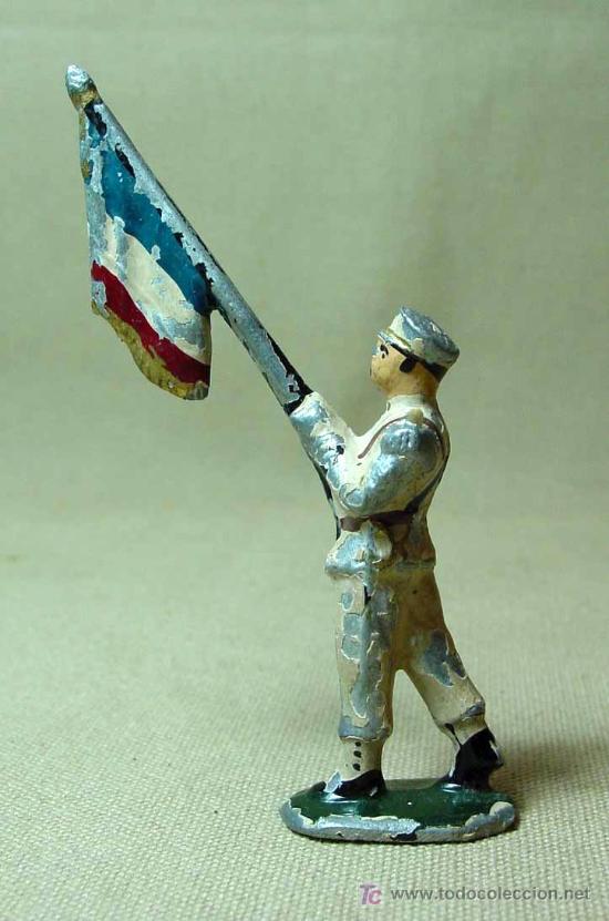 Figurine Side-car Pompiers – Métal – Quiralu / Aludo ? – Vintage France