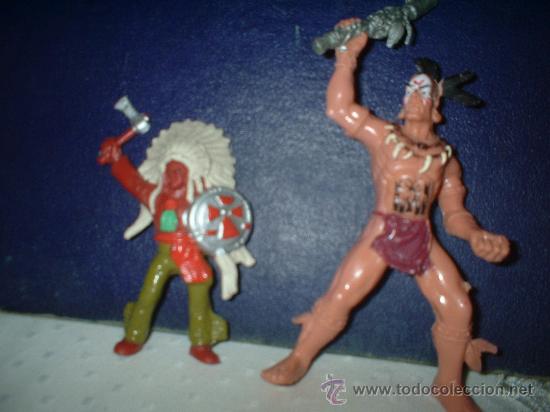 Juguetes antiguos: indios de plastico - Foto 1