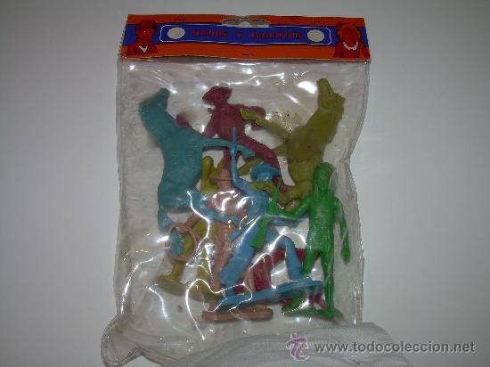 Juguetes antiguos: BOLSA DE INDIOS Y VAQUEROS - Foto 3
