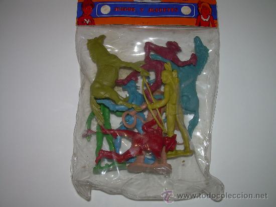 Juguetes antiguos: BOLSA DE INDIOS Y VAQUEROS - Foto 4
