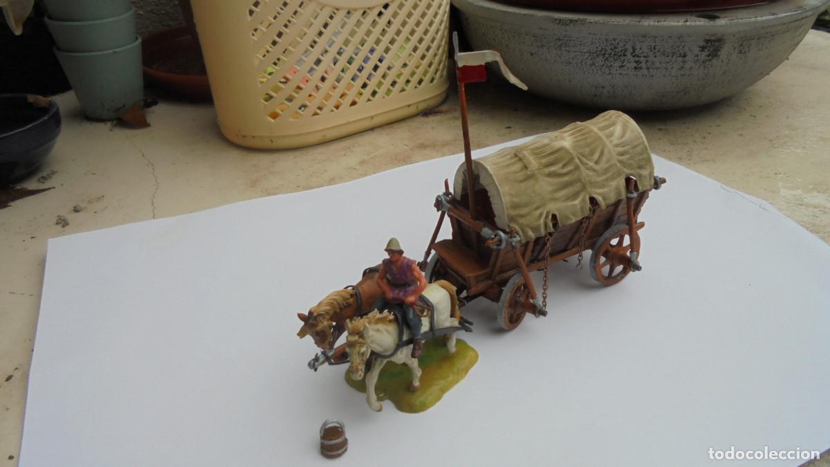 Juguetes antiguos: Carro medieval de 4 cm de la marca Elastolin - Foto 1