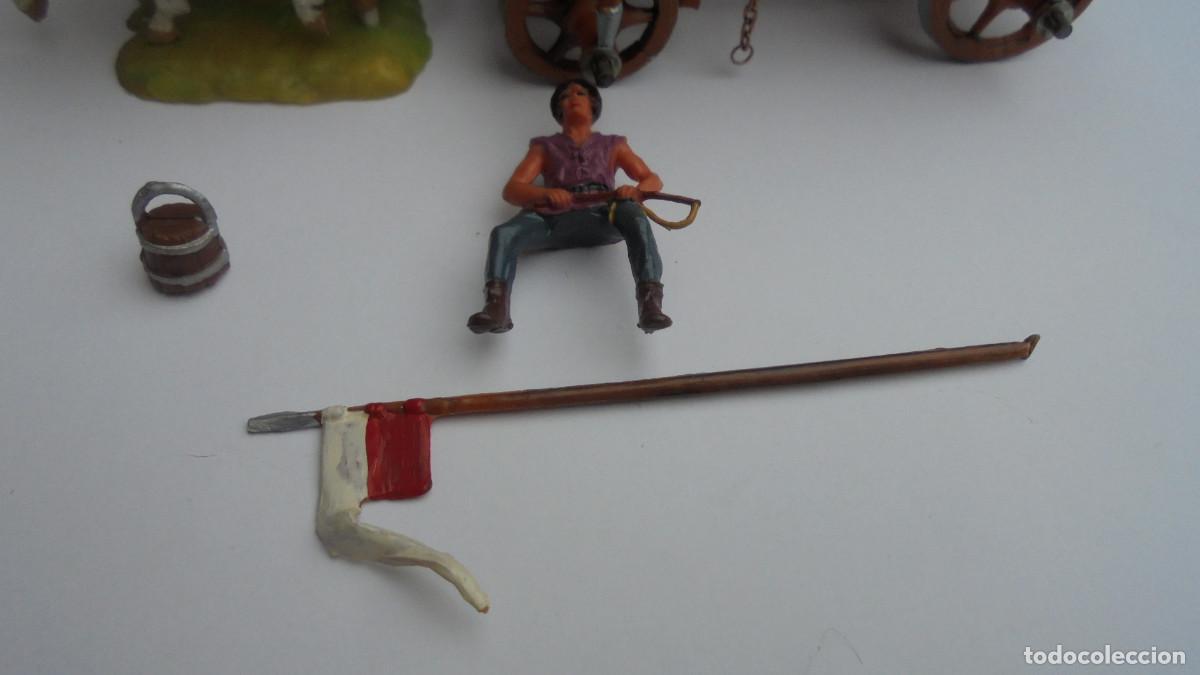 Juguetes antiguos: Carro medieval de 4 cm de la marca Elastolin - Foto 3