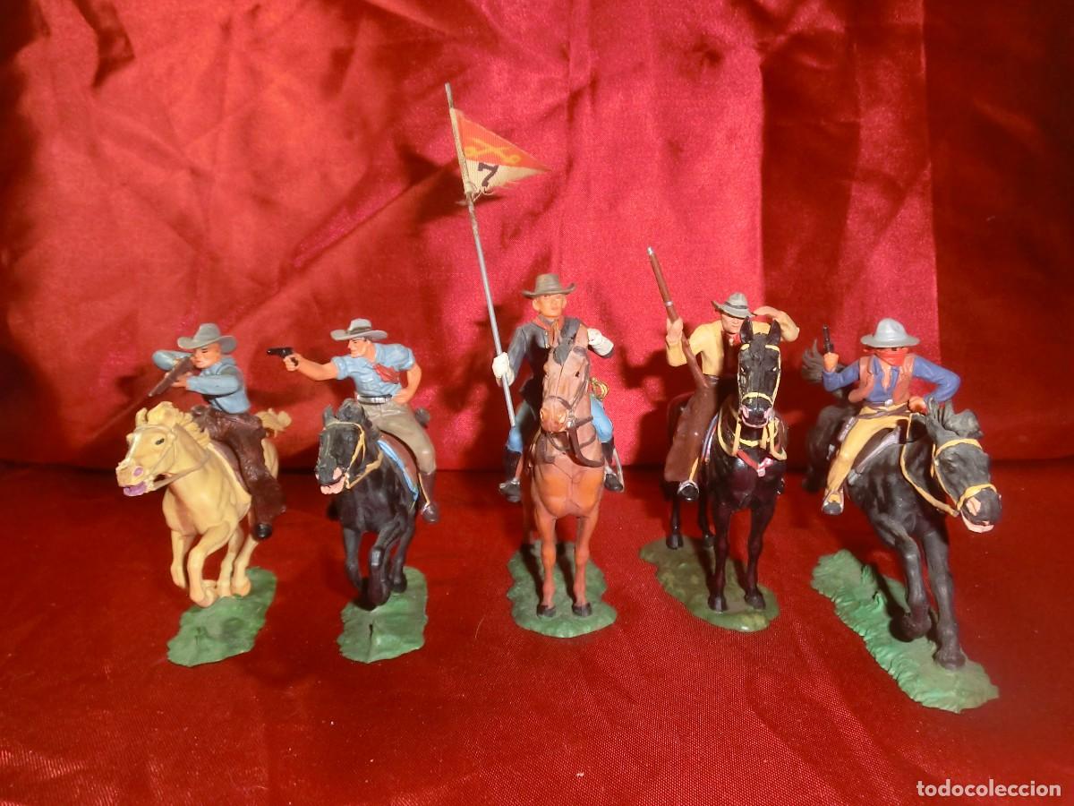 Figurine Elastolin Ougen Wild West - Cavalier Indien 7 Cm - Ancienne Production Allemagne