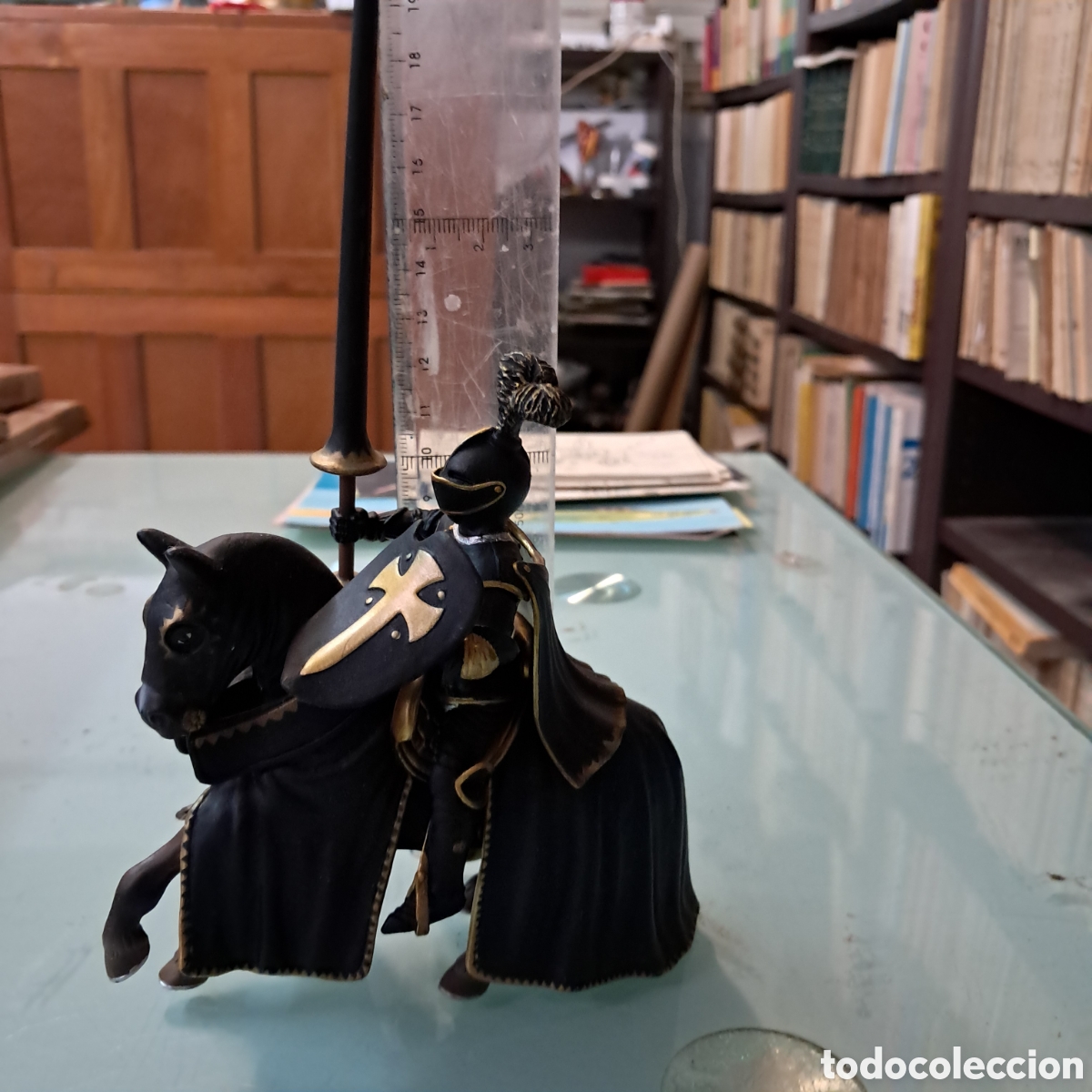 Juguetes Antiguos: Soldadito caballero medieval plastico