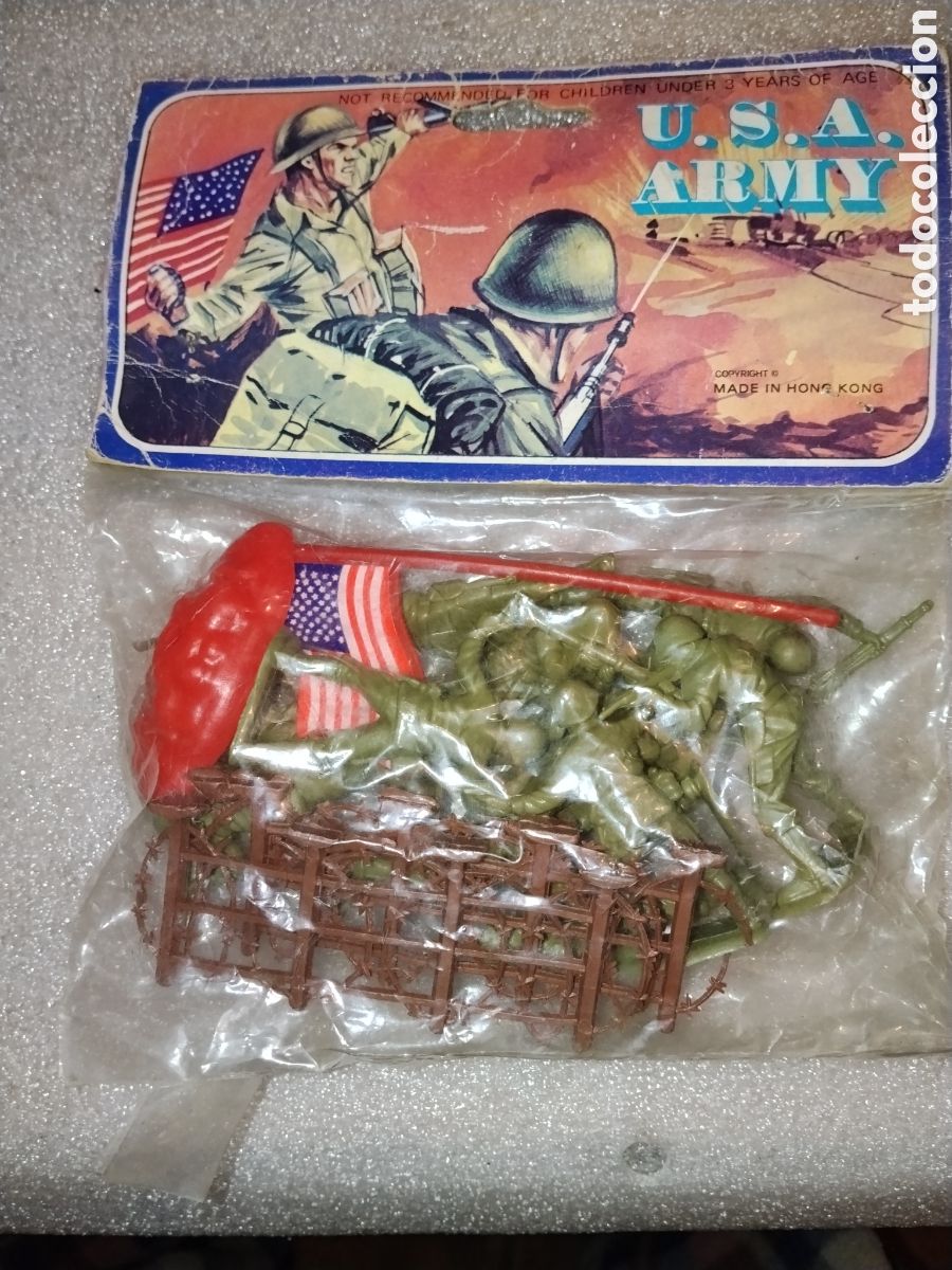 Juguetes Antiguos: Lote Soldaditos Vintage U.S.A. ARMY Importador Hobby (A&ntilde;os 80/90)