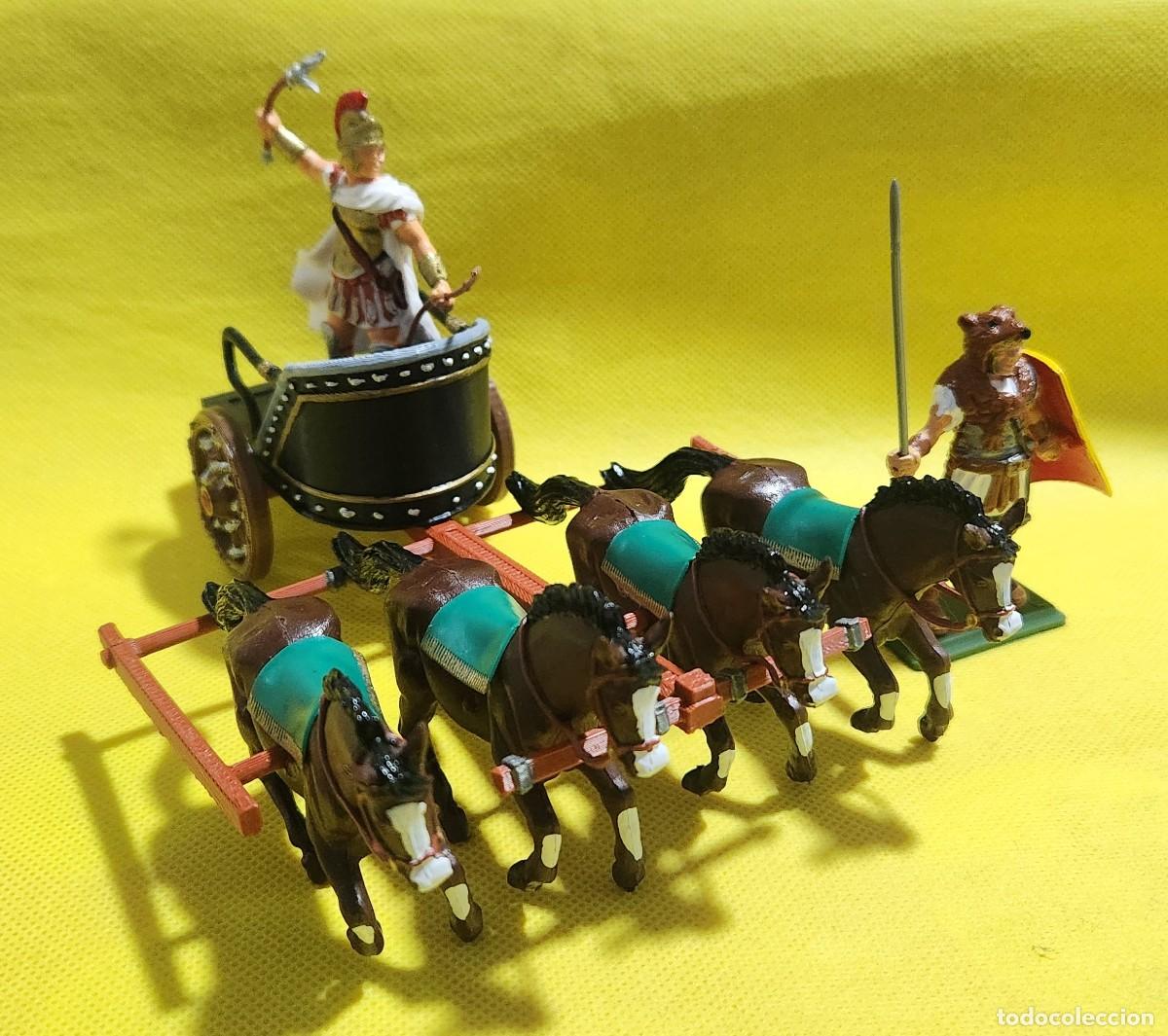 Juguetes Antiguos: z CARRO CUADRIGA ROMANA set de soldaditos pl&aacute;stico DSG VARIANTE Argentina Britains