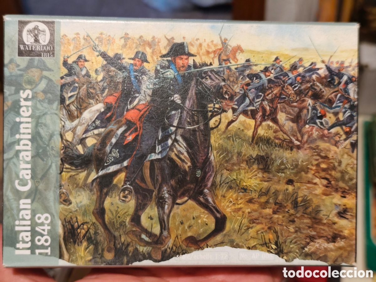 Juguetes Antiguos: Carabineros italianos a caballlo 1848 figuras1:72 Waterloo 1815 Nuevo