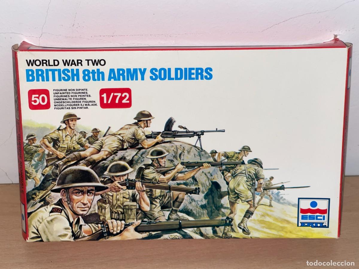 Juguetes Antiguos: Esci Ertl World War Two British 8th Army Soldiers Ref. 207 caja soldados escala 1/72 Ej&eacute;rcito Ingl&eacute;s