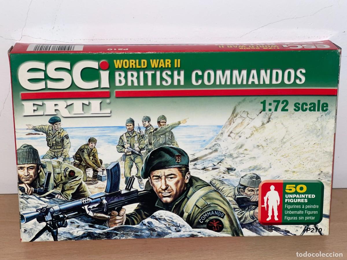 Juguetes Antiguos: Esci Ertl World War Two British Commandos Ref. P210 caja soldados escala 1/72 comandos ingleses WWII
