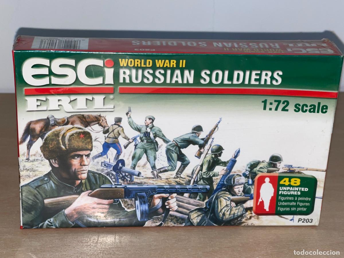 Juguetes Antiguos: Esci Ertl World War Two Russian Soldiers Ref. P203 caja soldados escala 1/72 ej&eacute;rcito ruso WWII