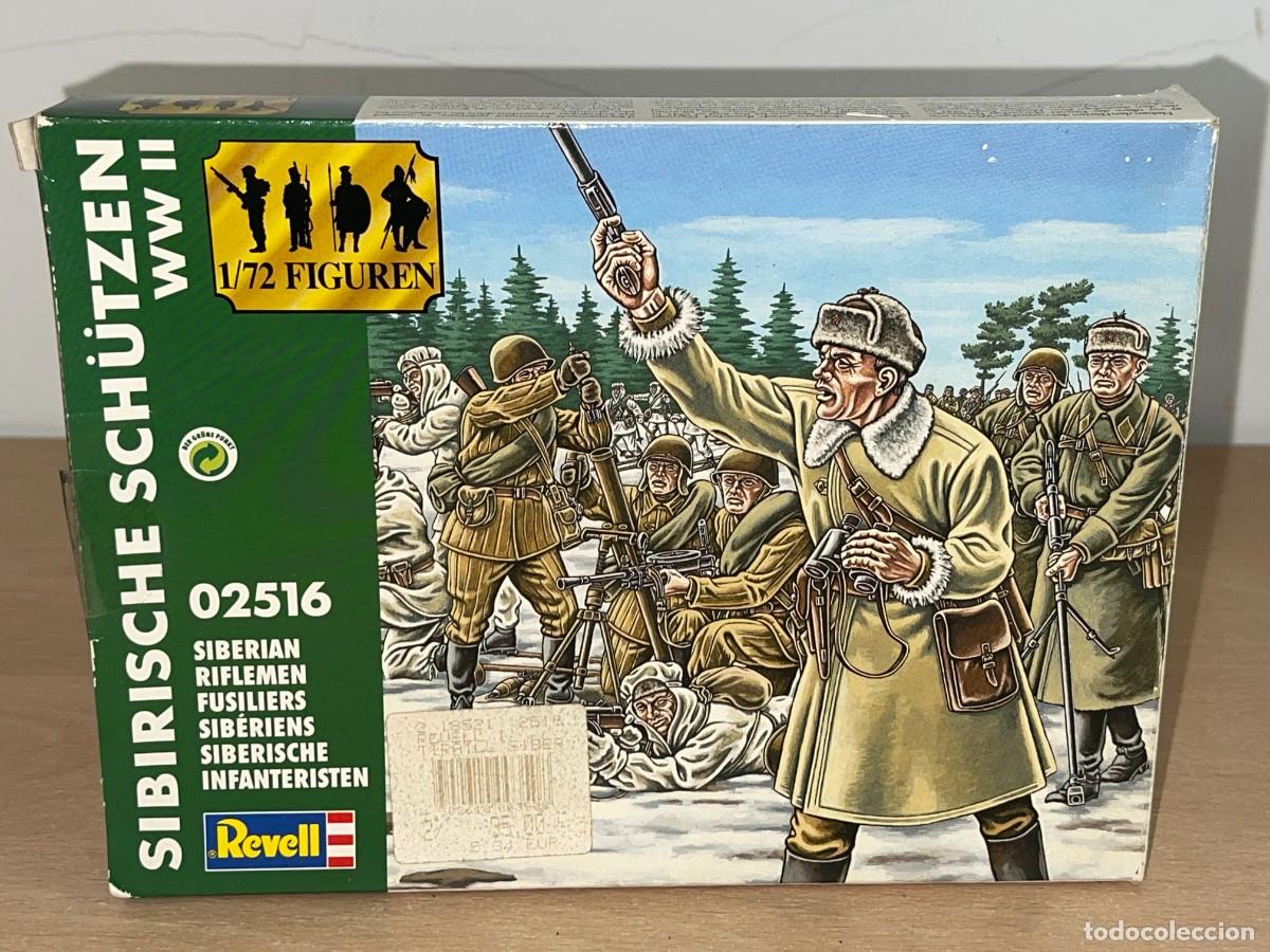 Juguetes Antiguos: Revell WWII Siberian Riflemen Ref. 02516 caja soldados escala 1/72 Infanter&iacute;a Rusa Siberiana 2&ordf;GM