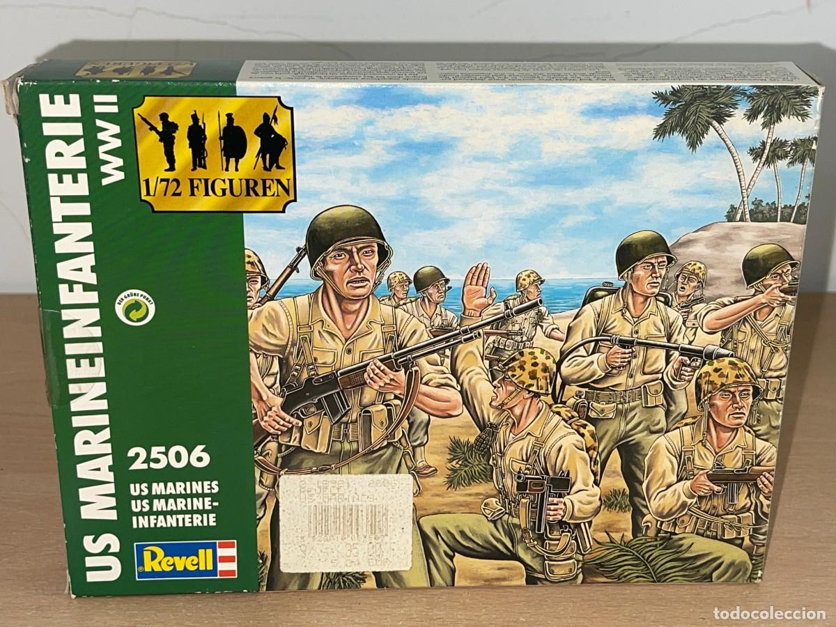 Juguetes Antiguos: Revell WWII US Marines Ref. 2506 caja soldados escala 1/72 Infanter&iacute;a Americana Marines USA 2&ordf;GM