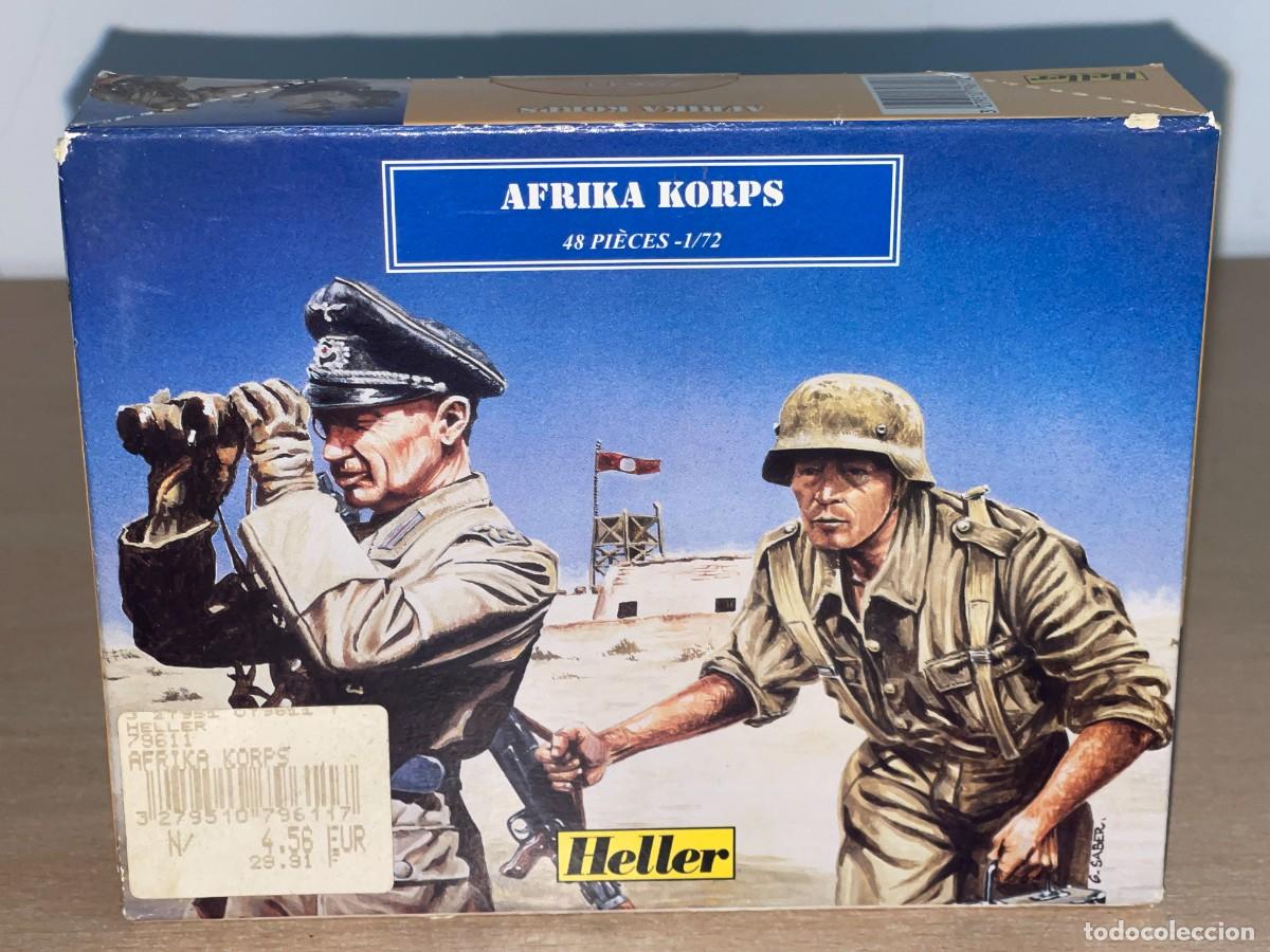 Juguetes Antiguos: Heller WWII Afrika Korps Ref. 79611 caja soldados escala 1/72 German Afrikakorps Desert Army 2&ordf;GM