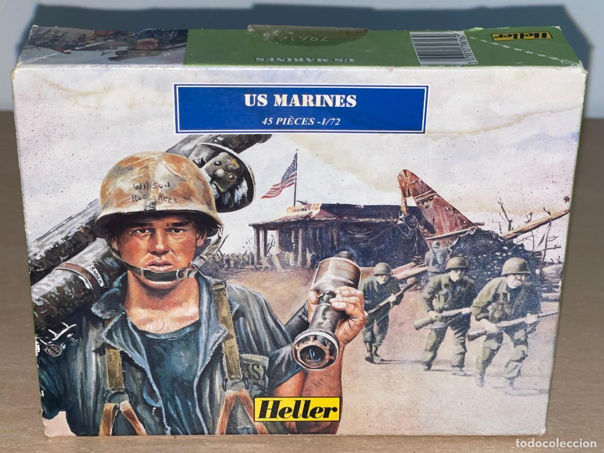 Juguetes Antiguos: Heller WWII US Marines Ref. 79616 caja soldados escala 1/72 Marines Norteamericanos USA Army 2&ordf;GM