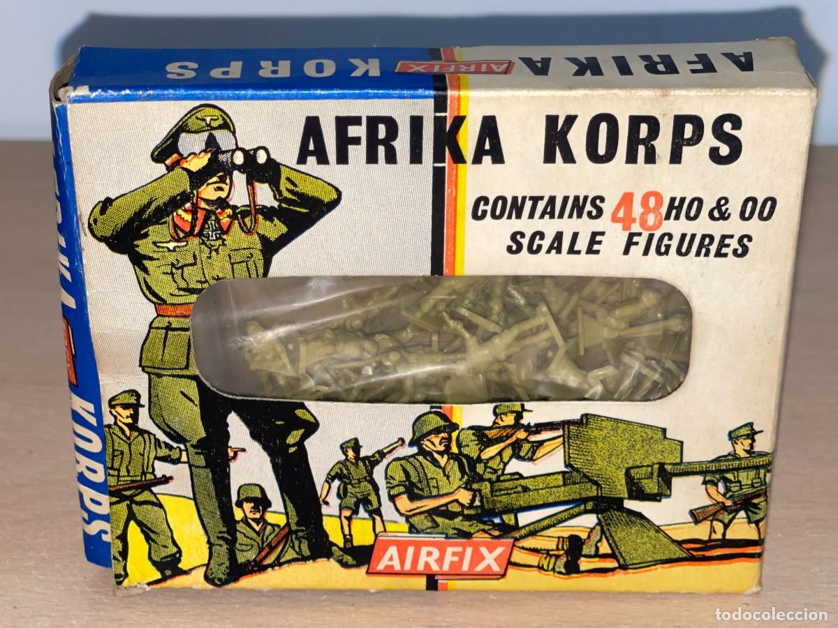 Juguetes Antiguos: Antigua y rara Caja 1&ordf; Serie Soldaditos Airfix Afrika Korps H0 00 German Desert Army 2&ordf;GM a&ntilde;os 60