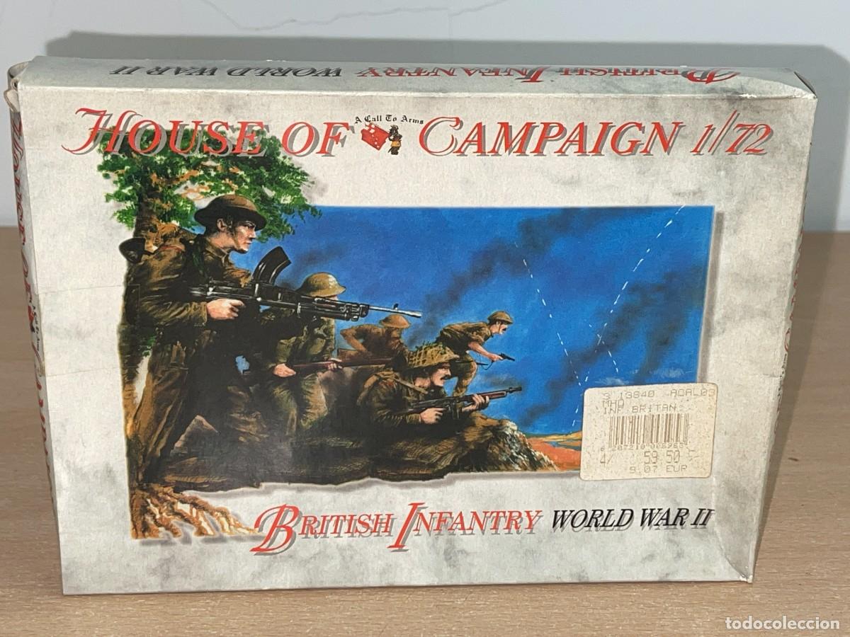 Juguetes Antiguos: House of Campaign British Infantry World War II Ref N&ordm; 52 caja soldados 1/72 2&ordf;GM Infanteria Inglesa