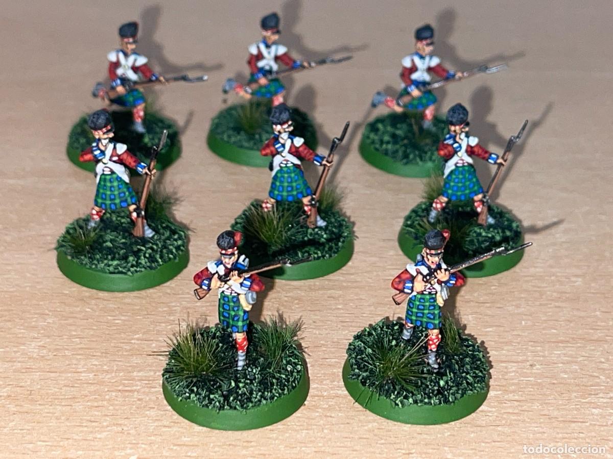 Juguetes Antiguos: Lote 8 Soldados Al Asalto Infanter&iacute;a Escocesa Highlander Infantry Pintados a Mano 1:72 Napole&oacute;nicos