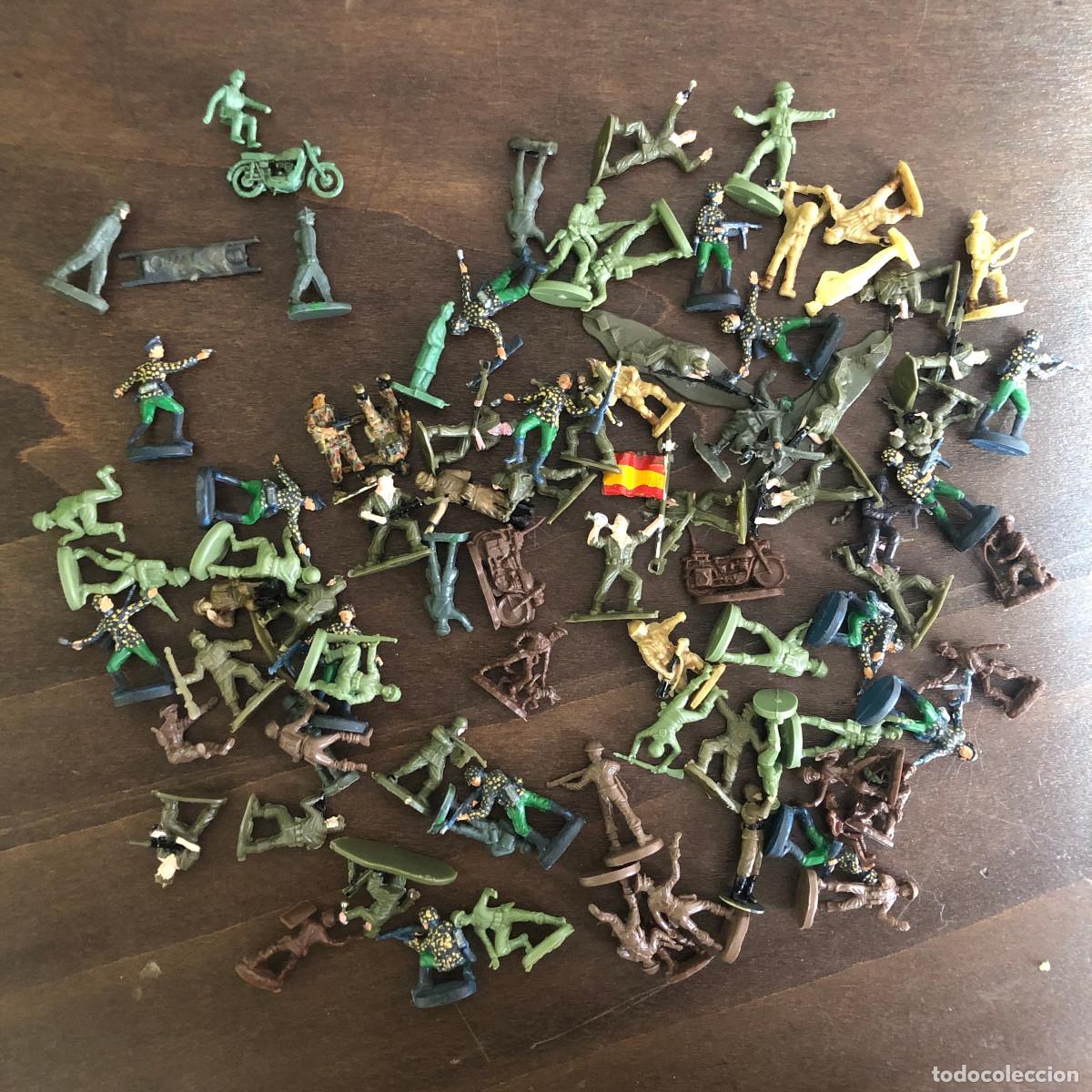 Juguetes Antiguos: Lote soldados Escala HO 1/72 de distintos fabricantes, Vintage a&ntilde;os 50s a 80s