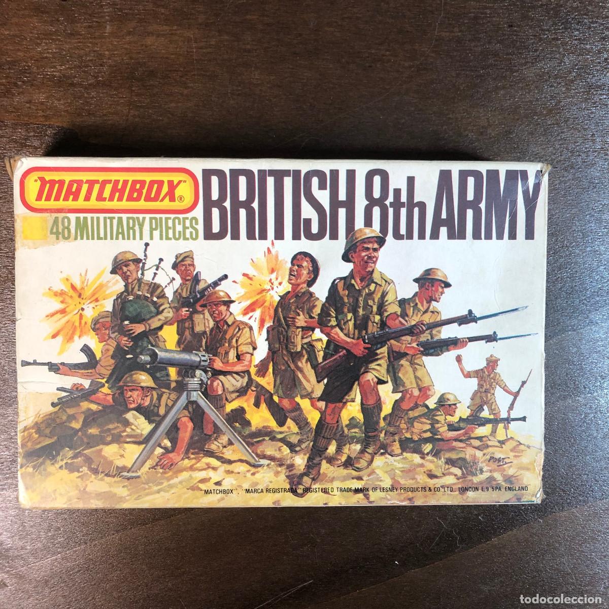 Juguetes Antiguos: MATCHBOX caja soldados British 8th Army WWII Escala 1/76 Ref. P5005, a&ntilde;os 70