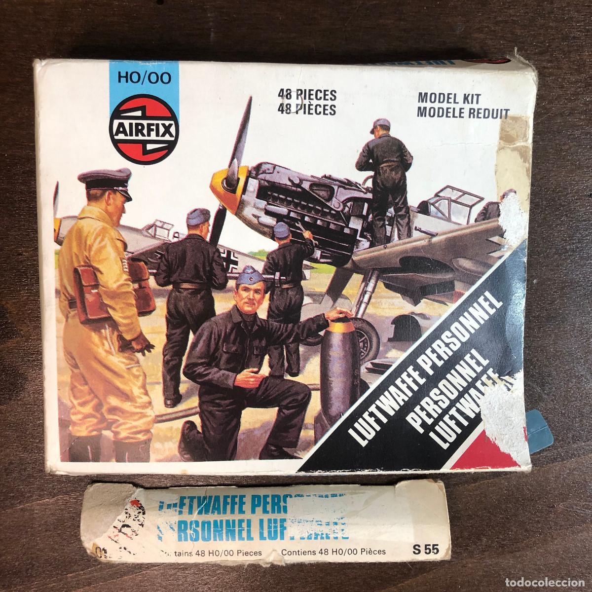 Juguetes Antiguos: AIRFIX caja soldados Luftwaffe Personnel WWII Escala 1/72 Ref. 01755, a&ntilde;os 70