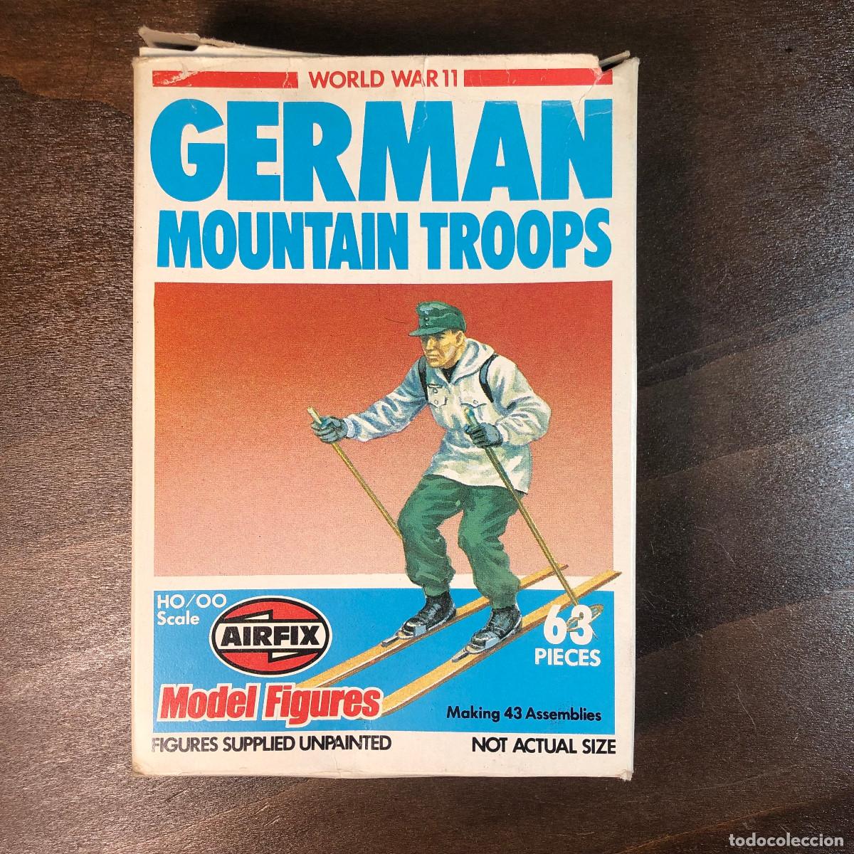 Juguetes Antiguos: AIRFIX caja soldados German Mountain Troops WWII Escala 1/72 Ref. 01752, a&ntilde;os 70