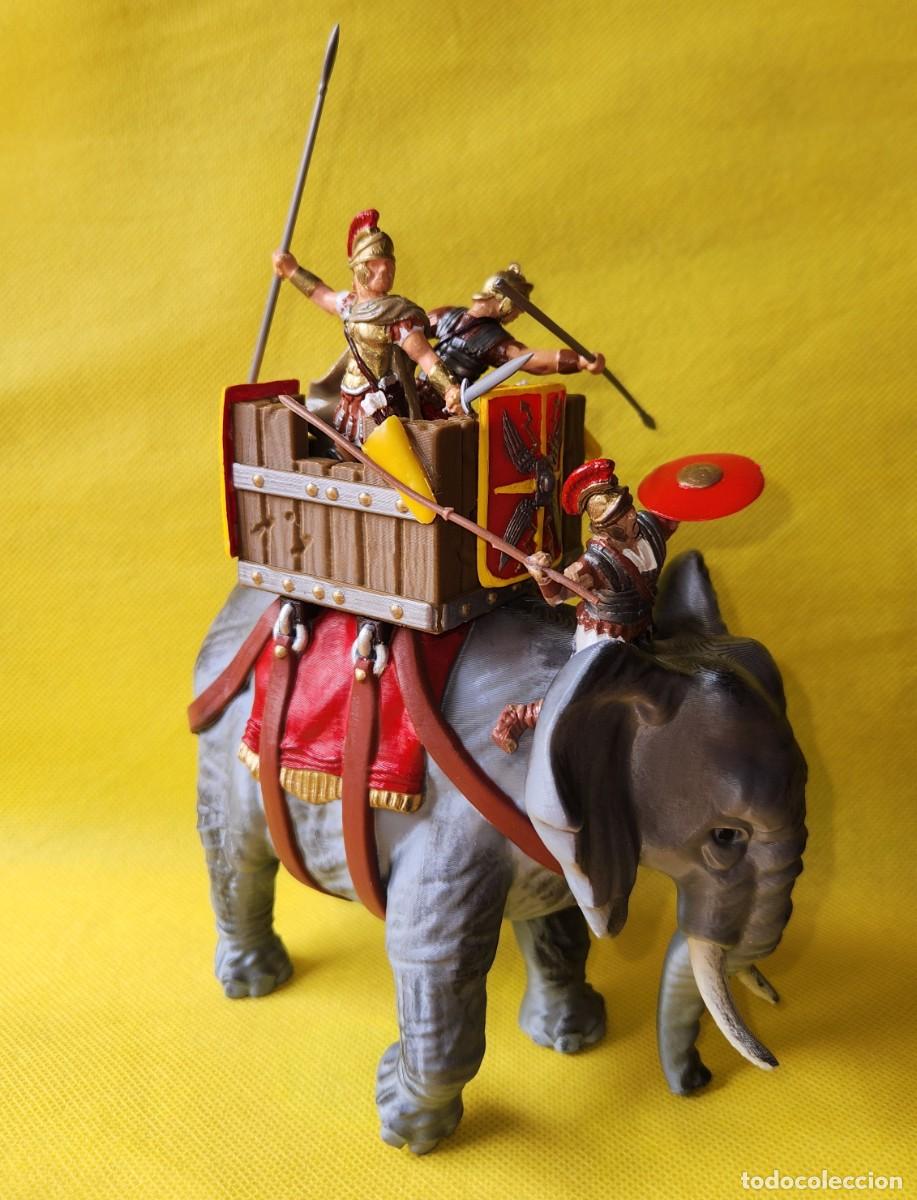 Juguetes Antiguos: ELEFANTE y ROMANOS set de soldaditos pl&aacute;stico DSG VARIANTE Argentina Britains