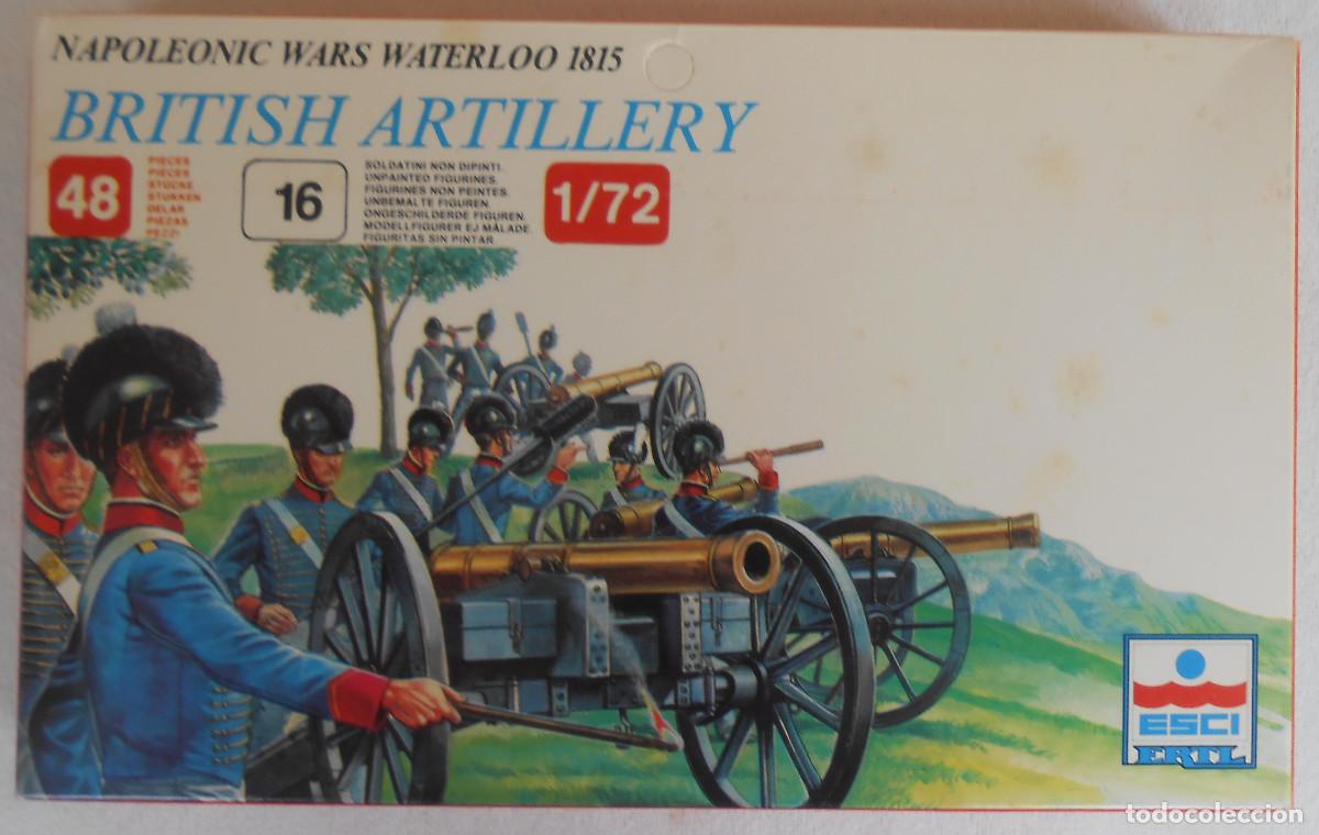 Juguetes Antiguos: Soldaditos miniatura 1/72 Artiller&iacute;a brit&aacute;nica Waterloo Esci