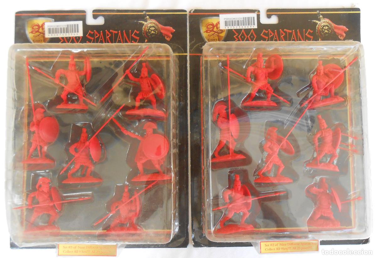 Juguetes Antiguos: 2 CAJAS CON 14 FIGURAS DE ESPARTANOS TAMA&Ntilde;O 1/32 DE LA MARCA CONTECO