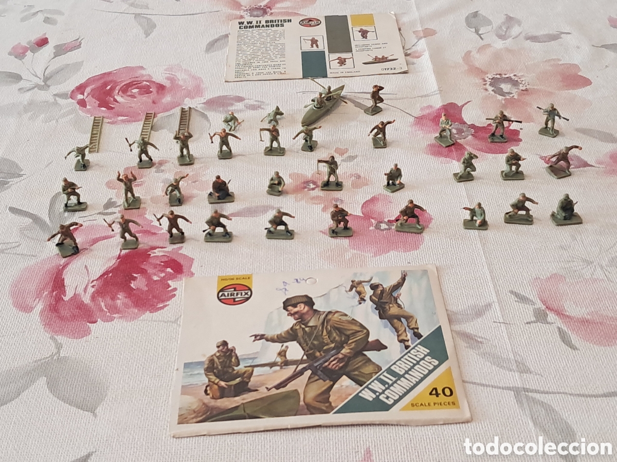 Juguetes antiguos: Comandos ingleses airfix 2 guerra mundial