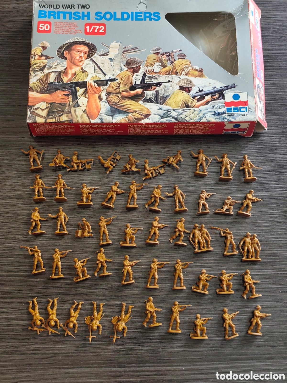 Juguetes antiguos: Soldaditos ESCI British Soldiers 1/72 ref 200 Segunda Guerra mundial WWII