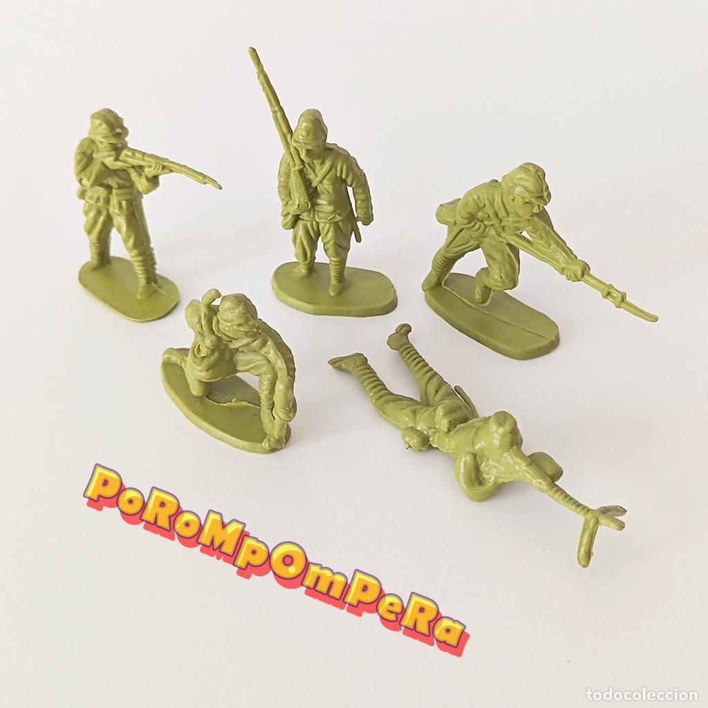 Old Toys: Lote x5 soldados infanter&iacute;a japonesa 2&ordf; guerra mundial ? similar Airfix Montaplex Monta-Plex Esci