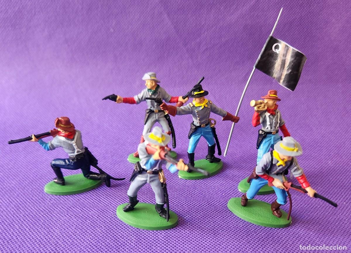 Jogos Antigos: z INFANTERIA SUDISTA CONFEDERADA REBELDE set de soldaditos pl&aacute;stico DSG Argentina Britains
