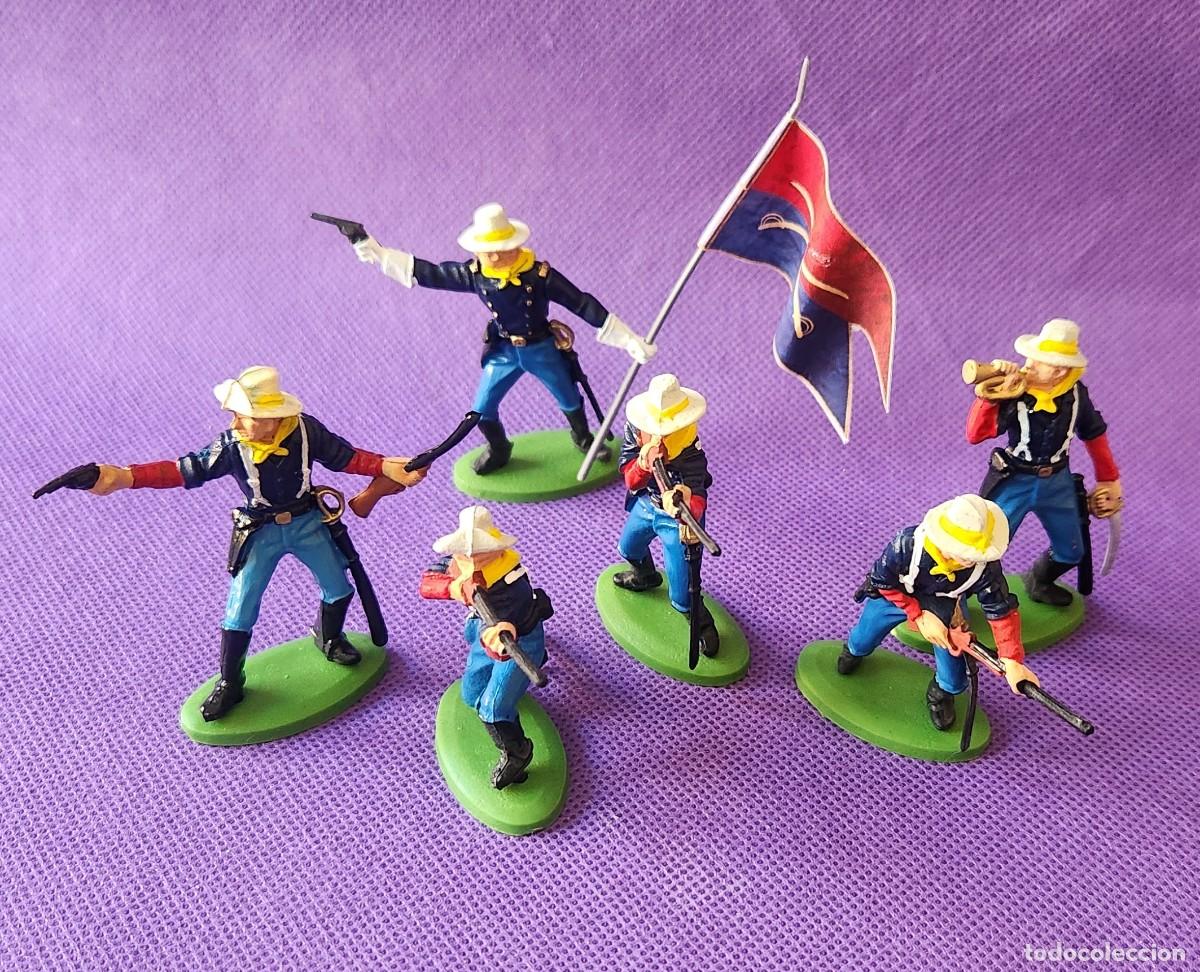Juguetes antiguos: z INFANTERIA SEPTIMO de Caballeria NORDISTA set de soldaditos pl&aacute;stico DSG Argentina Britains
