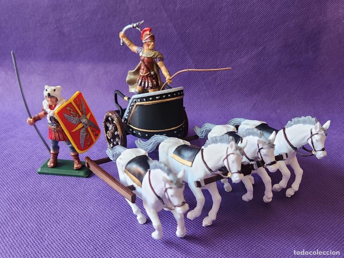 Juguetes antiguos: CUADRIGA ROMANA soldaditos pl&aacute;stico DSG variante Argentina de Britains