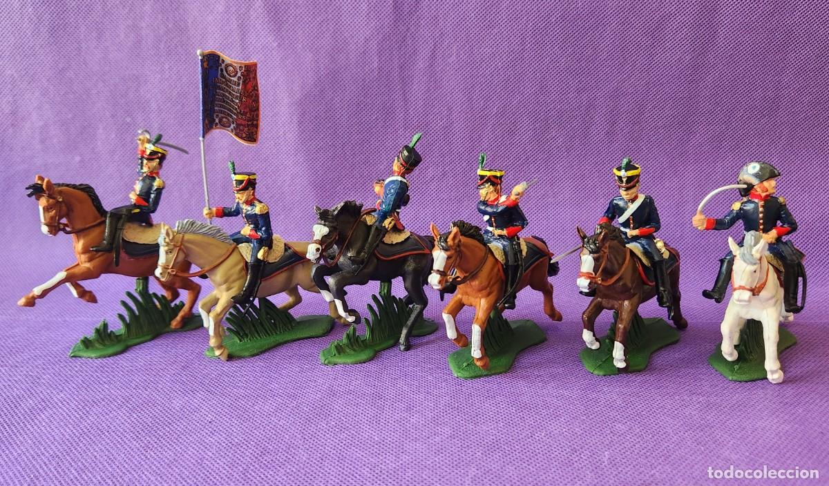 Juguetes antiguos: z CABALLERIA FRANCESA Guerras Napole&oacute;nicas - soldaditos pl&aacute;stico DSG variante Argentina Britains