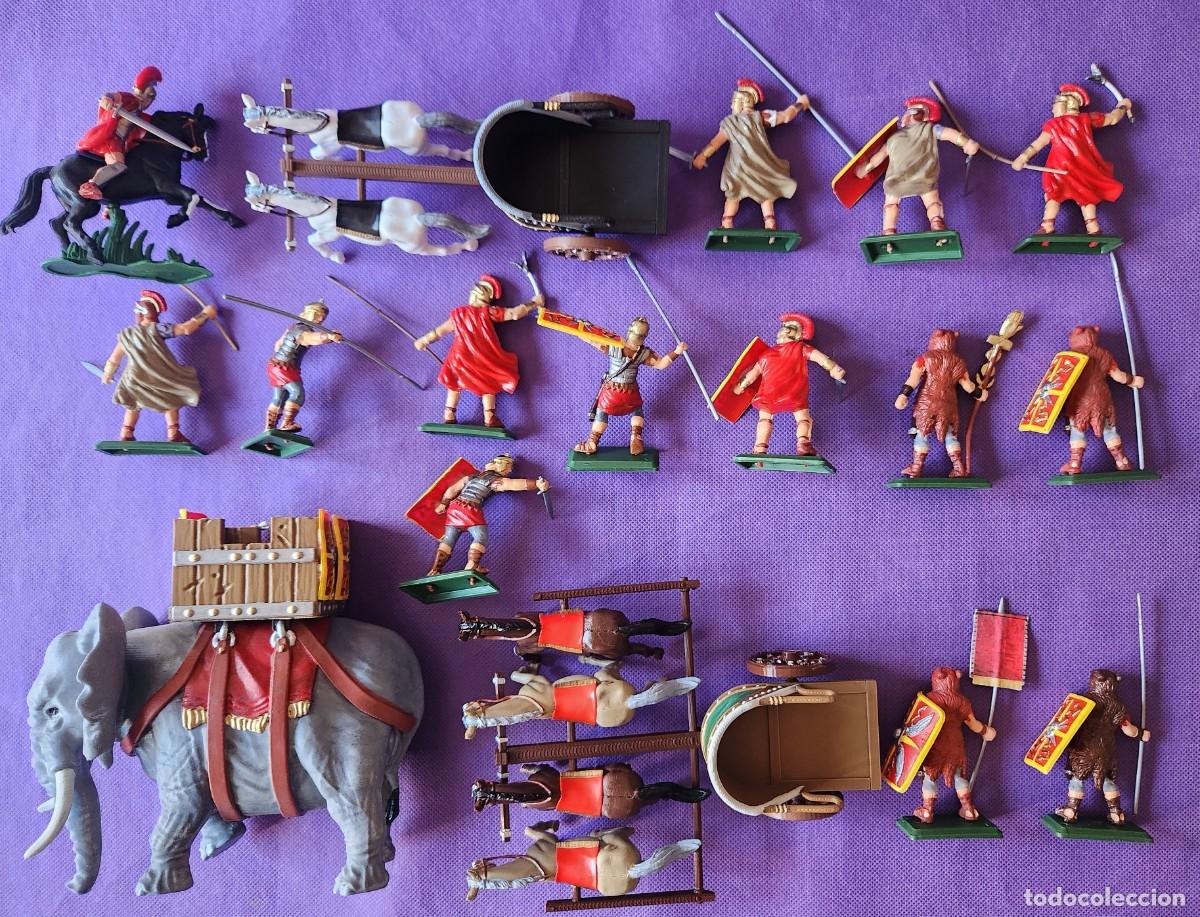 Juguetes antiguos: LEGIONARIOS ROMANOS Gran Lote soldaditos pl&aacute;stico DSG variante Argentina de Britains