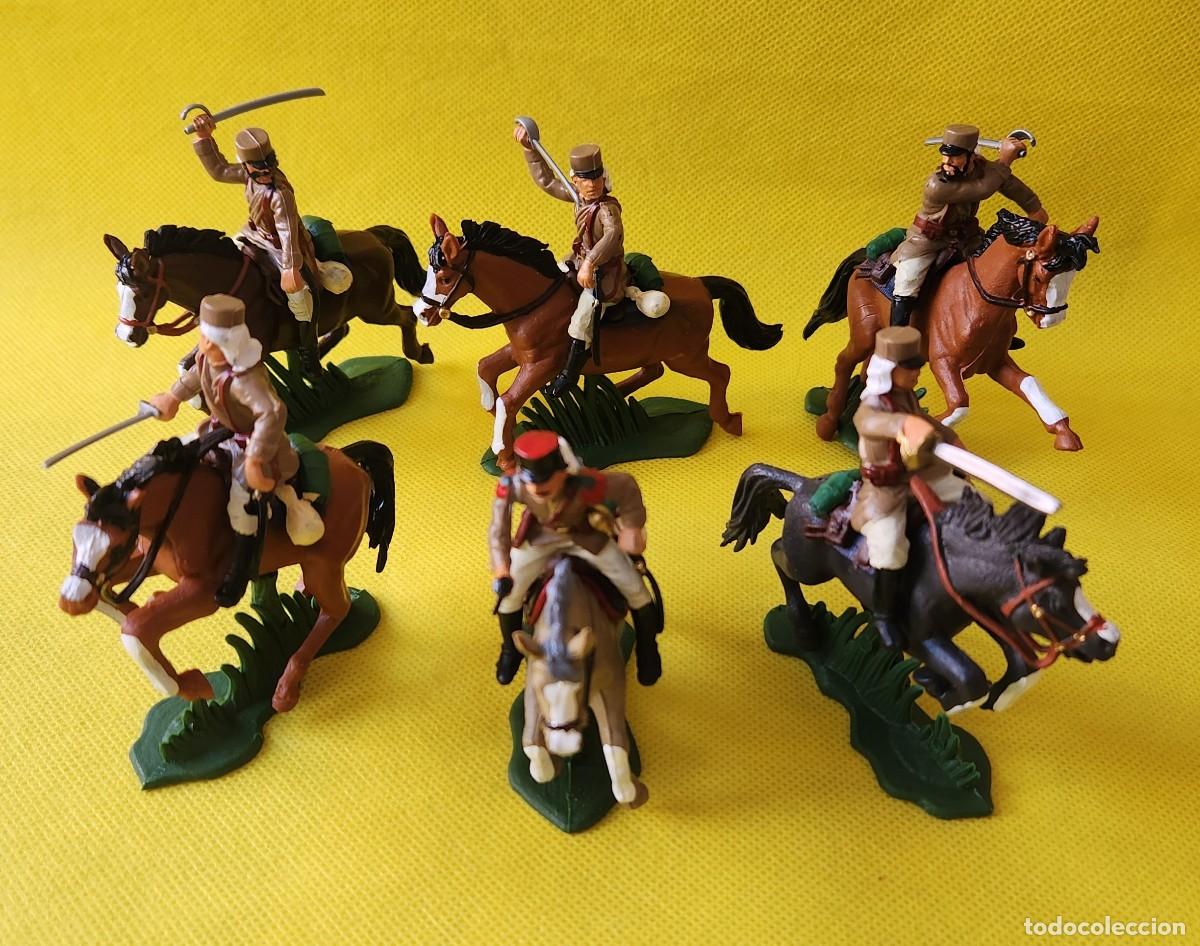 Juguetes antiguos: z caballeria LEGION EXTRANJERA FRANCESA set 6 soldaditos pl&aacute;stico DSG variante Argentina Britains