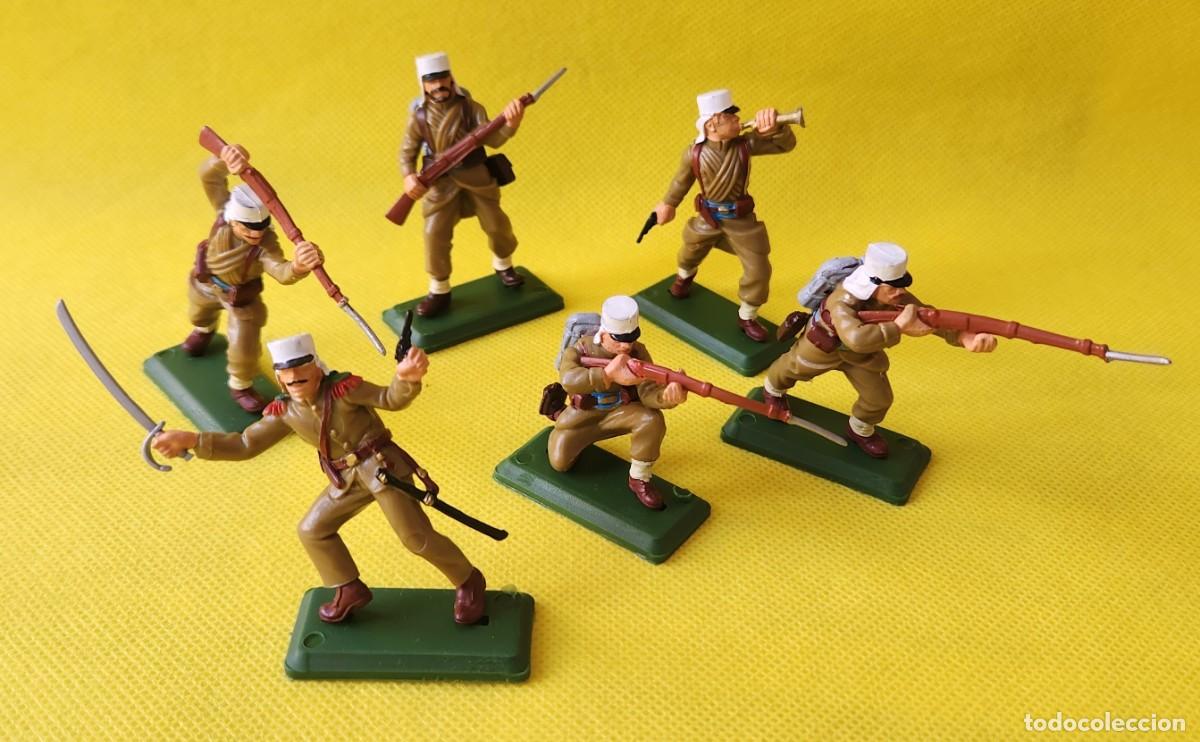 Juguetes antiguos: z Infanteria LEGION EXTRANJERA FRANCESA set 6 soldaditos pl&aacute;stico DSG variante Argentina Britains