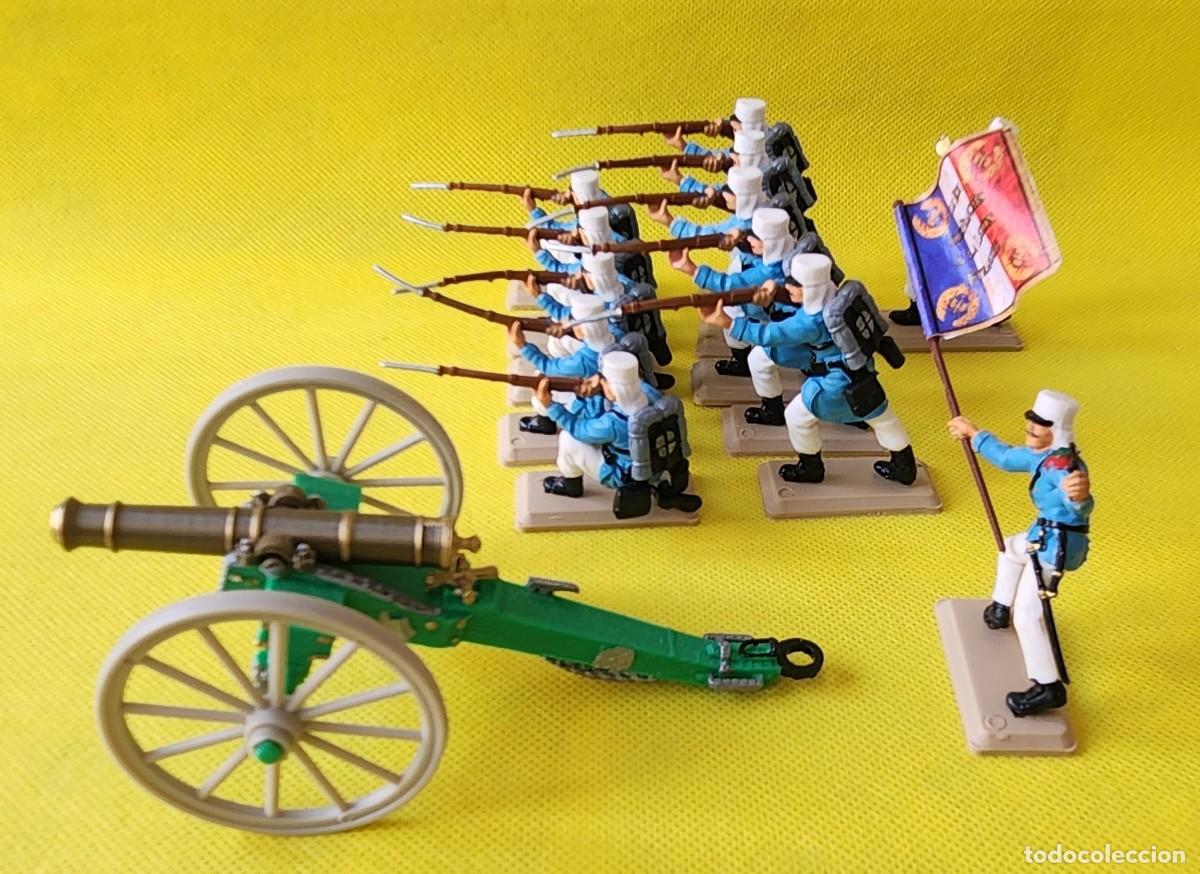 Juguetes antiguos: LINEA DE TIRO LEGION EXTRANJERA FRANCESA set soldaditos pl&aacute;stico DSG variante Argentina Britains