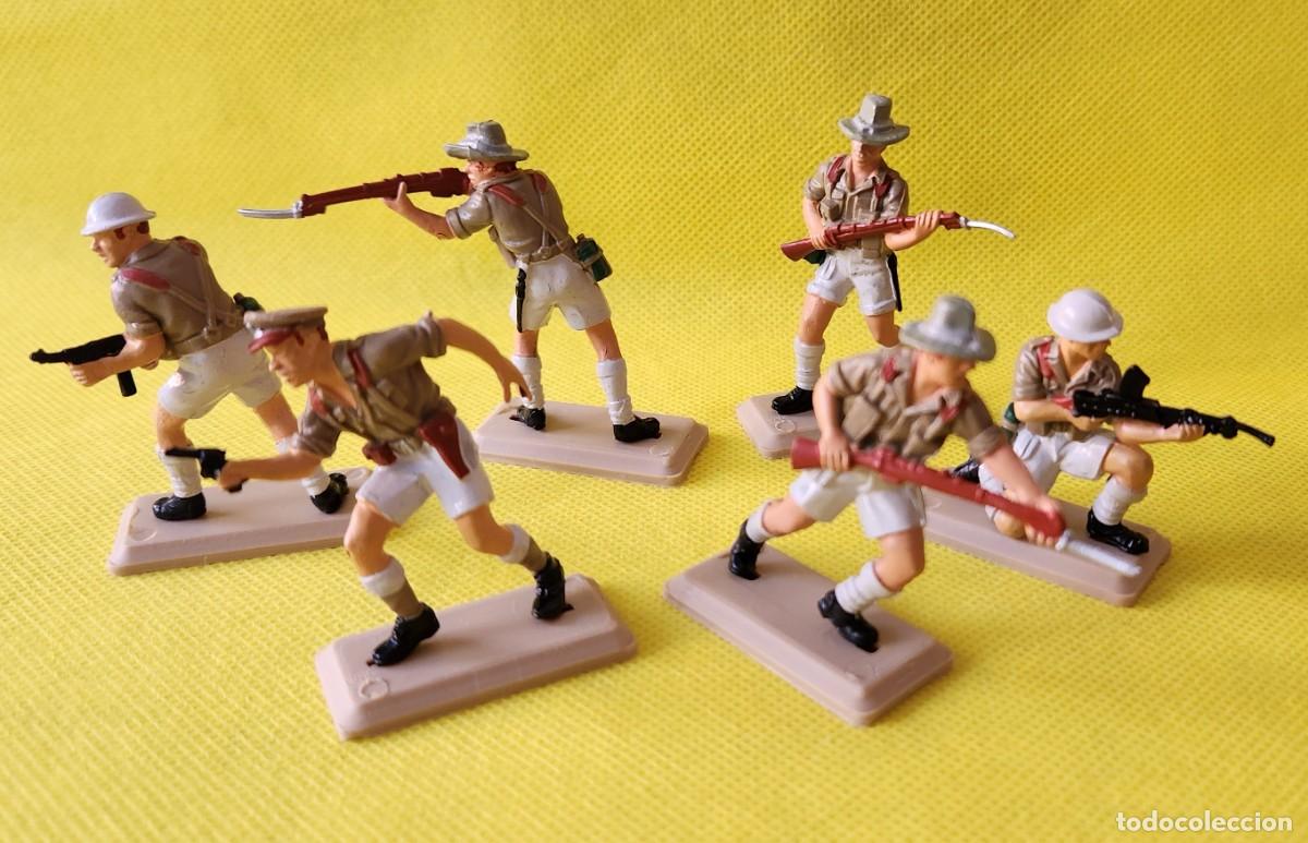 Juguetes antiguos: ESCORPIONES DEL DESIERTO infanter&iacute;a WW2 set de soldaditos pl&aacute;stico DSG variante Argentina Britains
