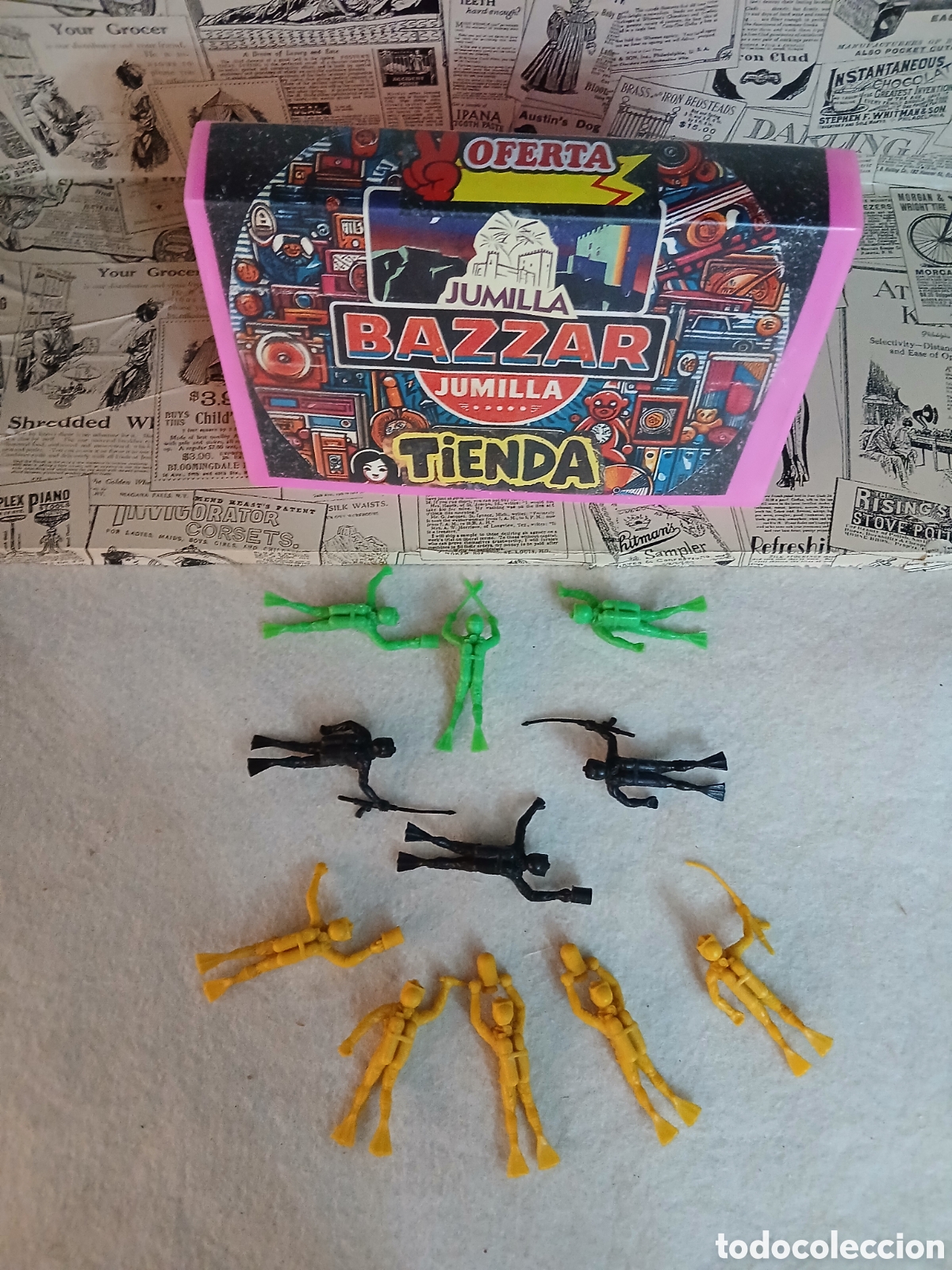Juguetes antiguos: Lite figuras vintage hombres ranas.