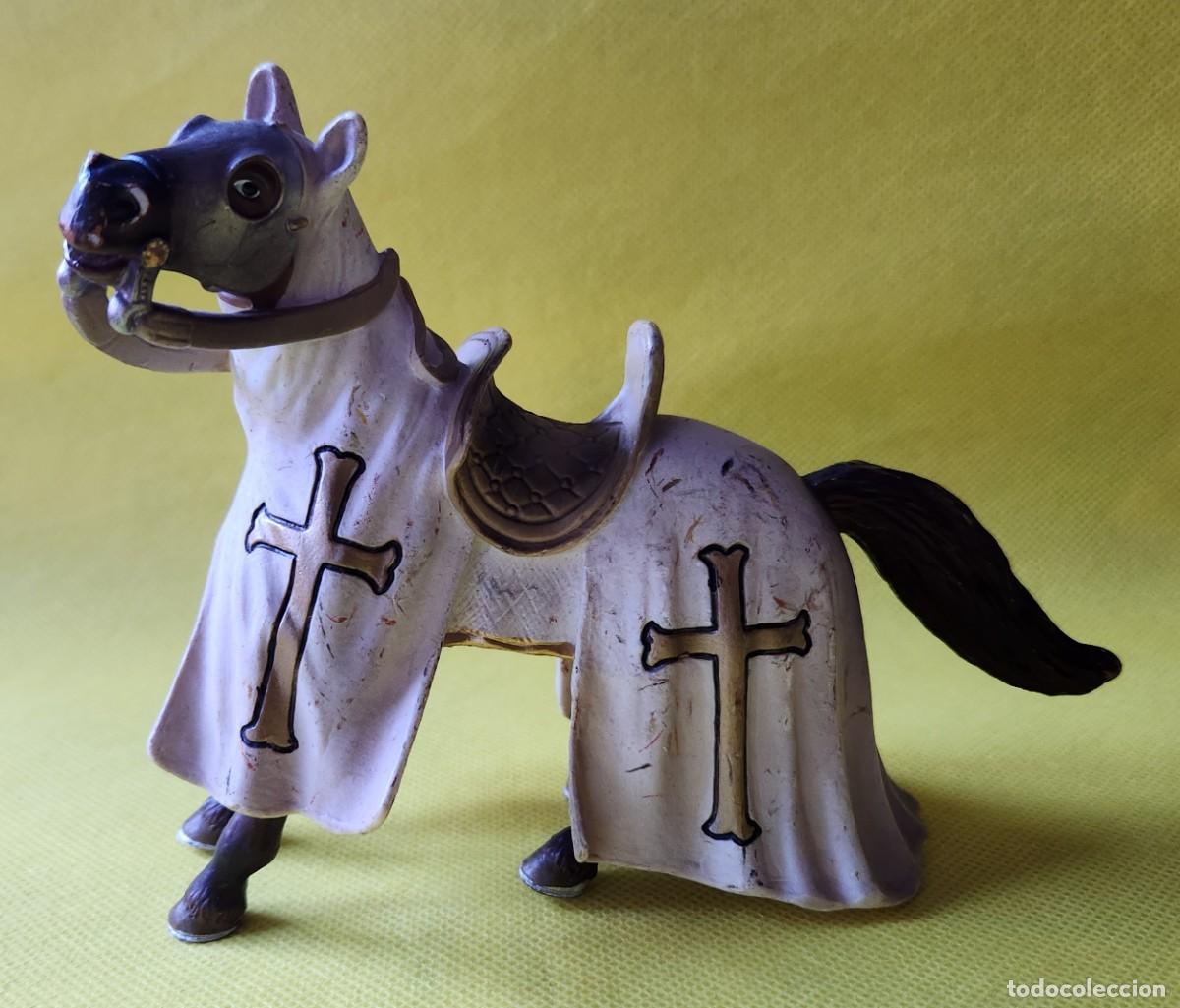 Juguetes antiguos: CABALLO MEDIEVAL - figura SCHLEICH soldadito