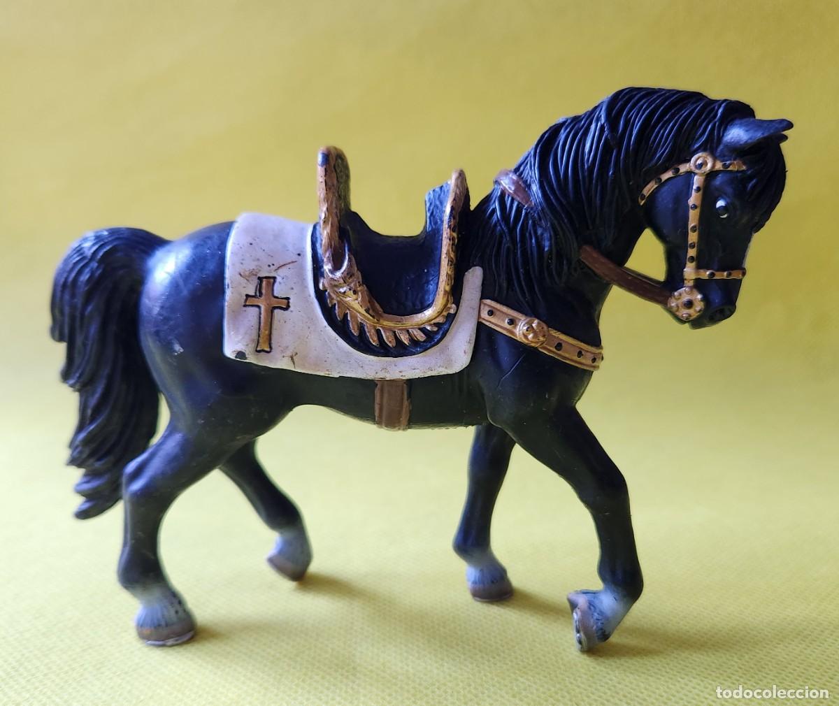 Juguetes antiguos: CABALLO MEDIEVAL - figura SCHLEICH soldadito