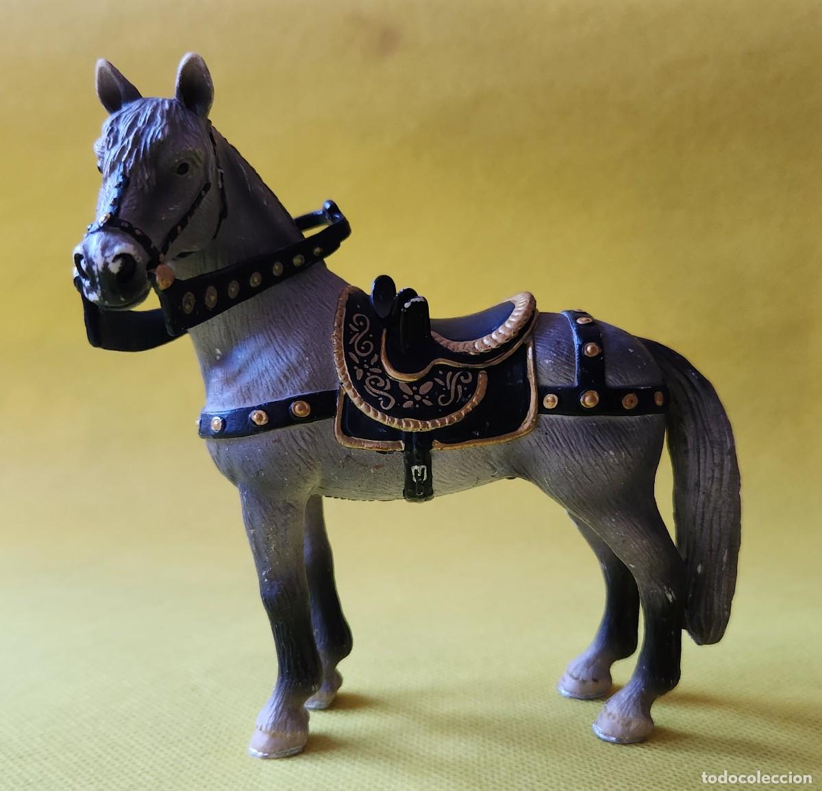 Juguetes antiguos: CABALLO MEDIEVAL - figura SCHLEICH soldadito